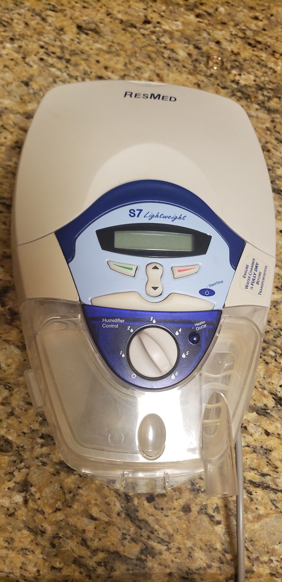 Resmed s7 cpap oxygen humidifier machine