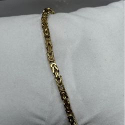 Gold Byzantine Bracelet 10k 6.1g 9in