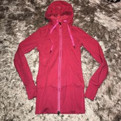 Lululemon Pink Zip Up Hoodie Jacket Size 4 Small