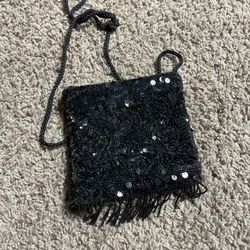 Beaded Black Purse