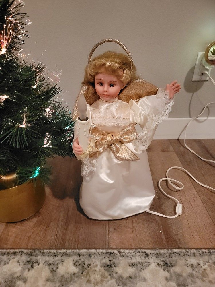 Vintage 16" Rennoc Christmas Animated Angel Motionette Figure