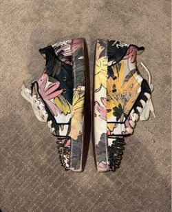 of Christian Louboutin floral print high-top sneakers