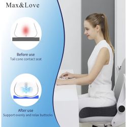 Memory Foam Seat Chair Cushion For Relieves Back Sciatica Pain