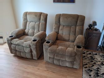 2 MCombo Power Lift Recliners (beige)