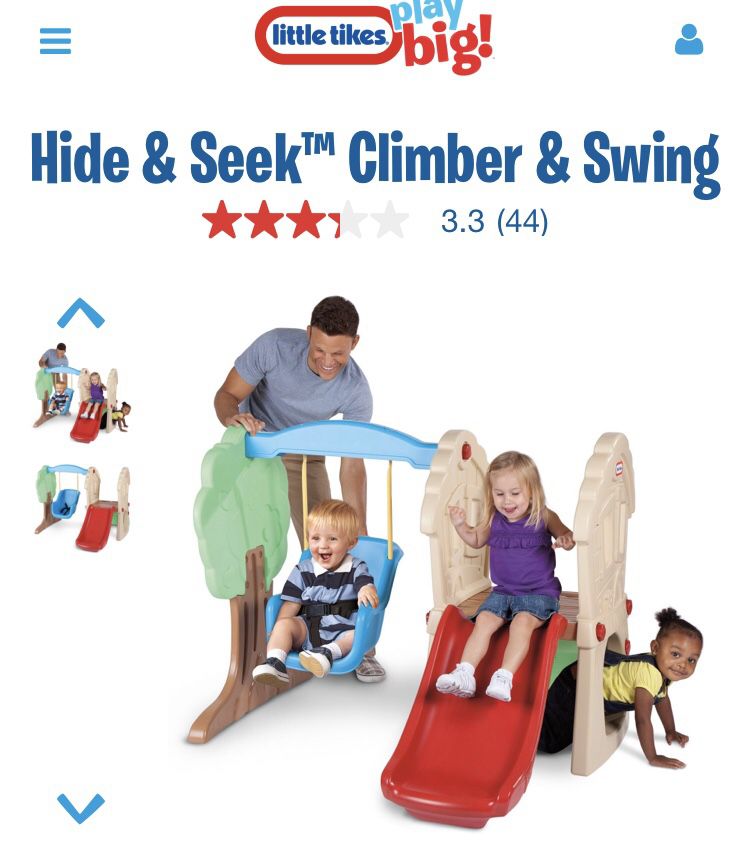 Little tikes Hide and Seek climber and swing