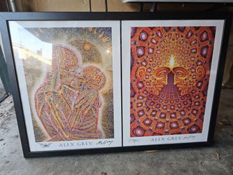 Alex Grey Signed And Framed Artwork