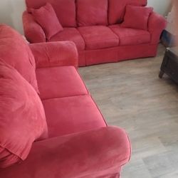 Super Comfortable Love Seat And Couch.  (Price Is For Both Sofas)