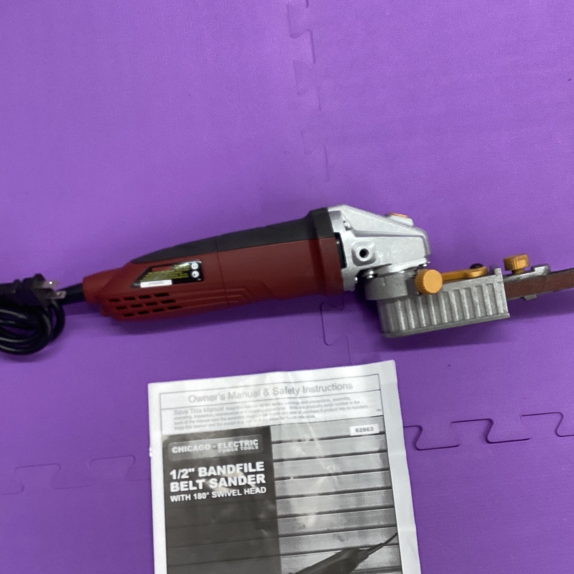 Chicago Electric 1 2 Bandfile Belt Sander With 180 Swivel Head