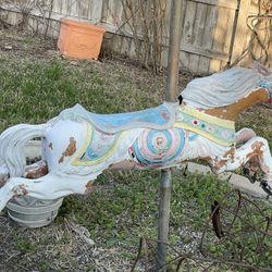 Antique Cast Aluminum Carousel Horse Antique cast aluminum carousel horse
