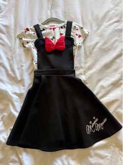 Used Girls Minnie Mouse dress 6X 2pcs