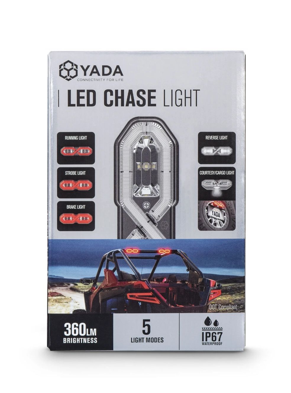🔥NEW🔥 YADA LM533858 7 Inch LED Chase Light Bars fits UTV