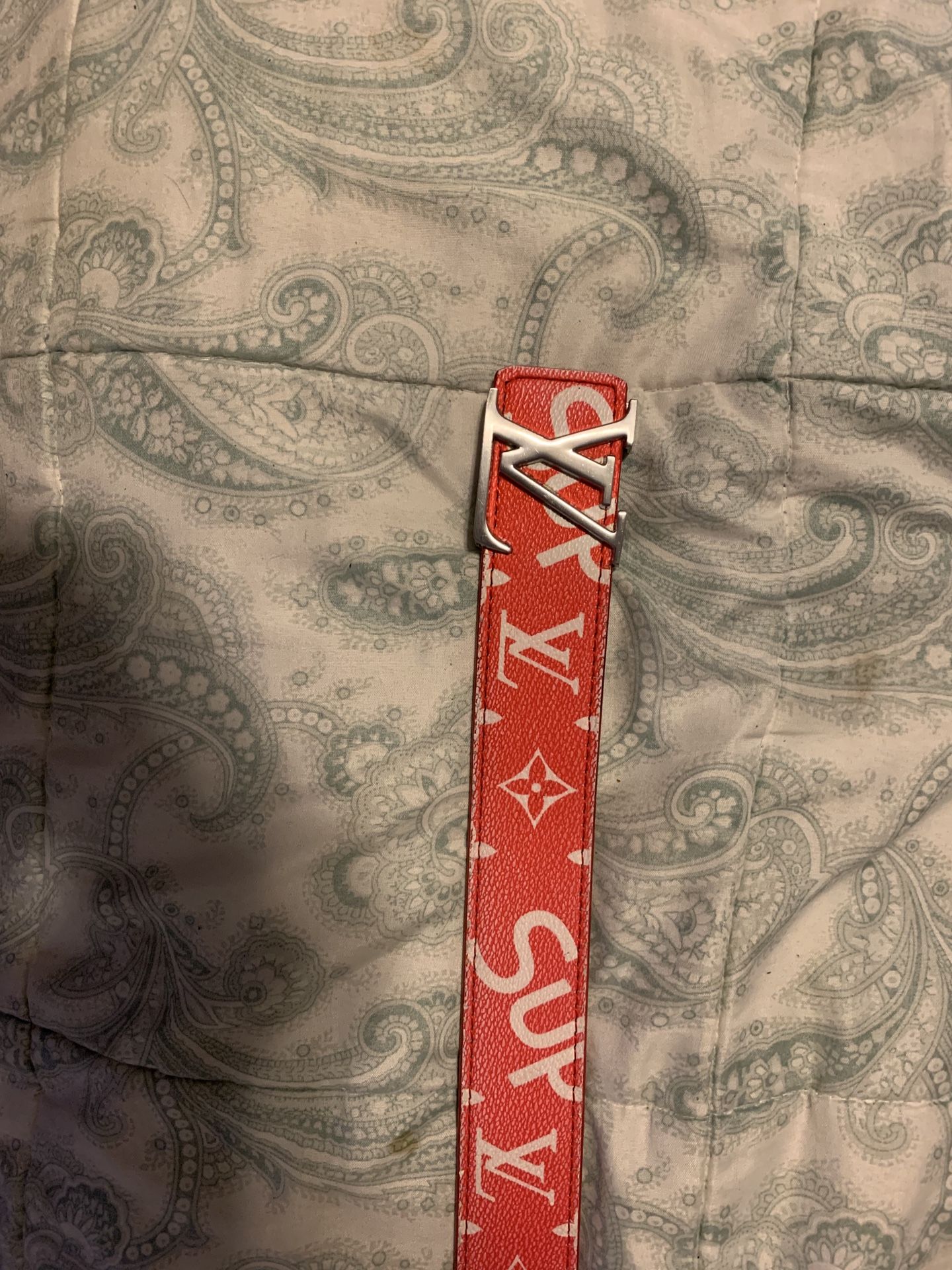 RARE Louis Vuitton x supreme collab belt authenticity receipt too