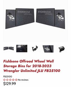 Fishbone Offroad Wheel Well Storage Bins JLU FB25100