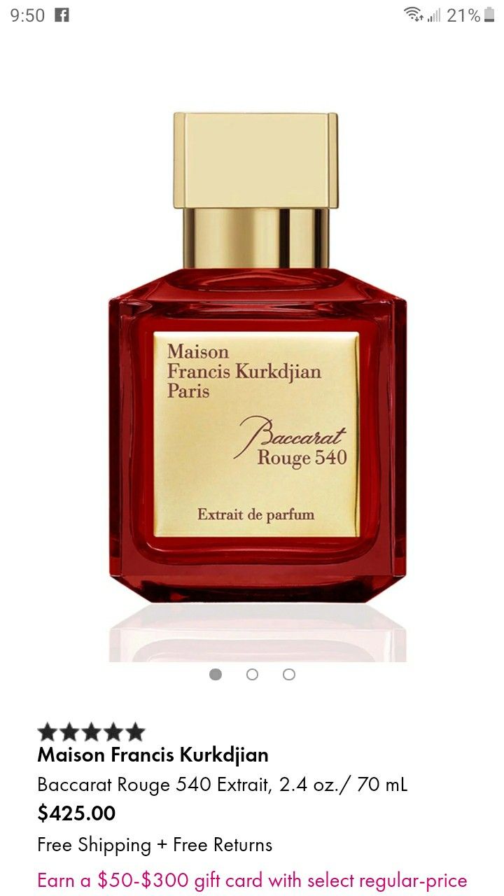 Baccarat Rouge 540 perfume (pending)