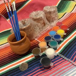 Mini Ceramic Pot Paint Set 