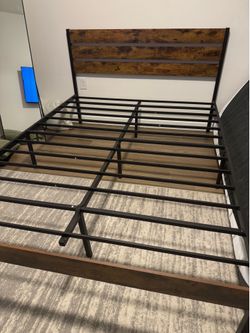 Queen Size Bed Frame with Headboard