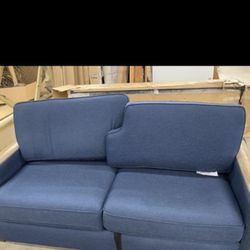 Blue Pullout Sofa 