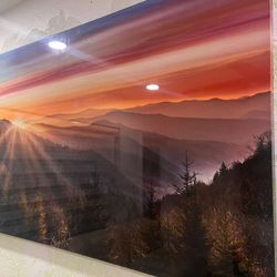 Glass Wall Decor – Sunset Scenic Print (Big Size)