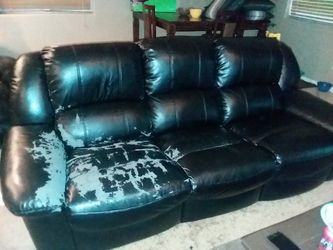 Power reclining couch and loveseat