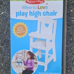 NIB Melissa & Doug Mine To Love Play High Chair 
