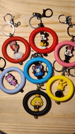 Silicone focal keychains