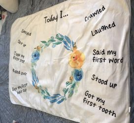 Baby Milestone Blanket - Double Sided and soft