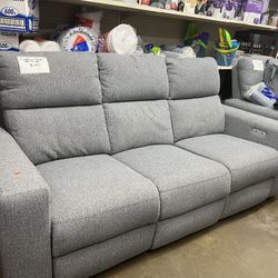 Gray Fabric Loveseat