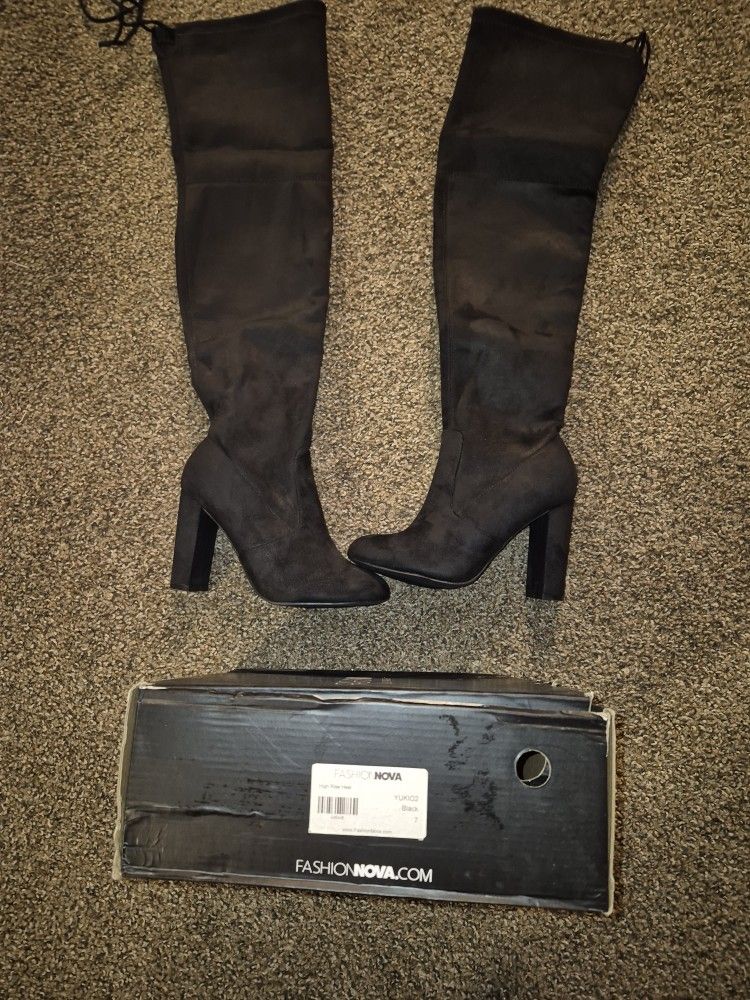 Fashion Nova High Rise Boots