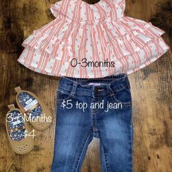 Baby Dress Tutu Top With Denim Jean 0-3M | Porterville 