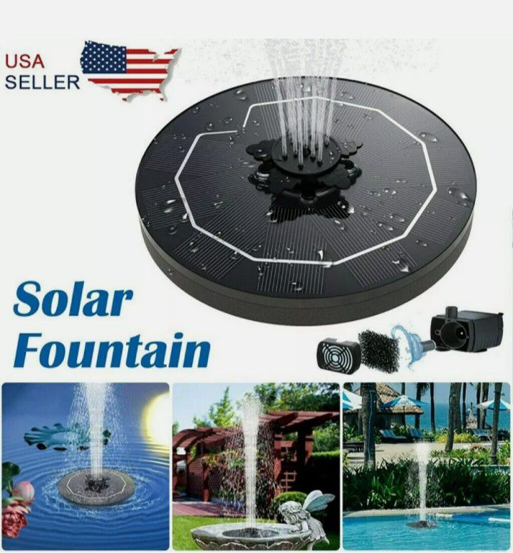 Solar Powered Floating Water Fountain ⛲ Bird Bath Water Outdoor  Fountain Pump NO WIRING,NO PLUMING