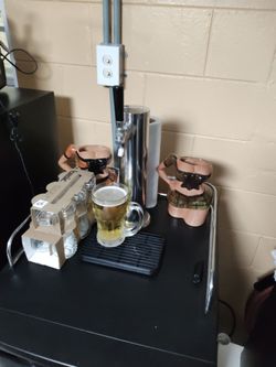 Kegerator with kegs