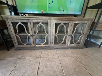 Solid Acacia Wood Entertainment Center / TV Console