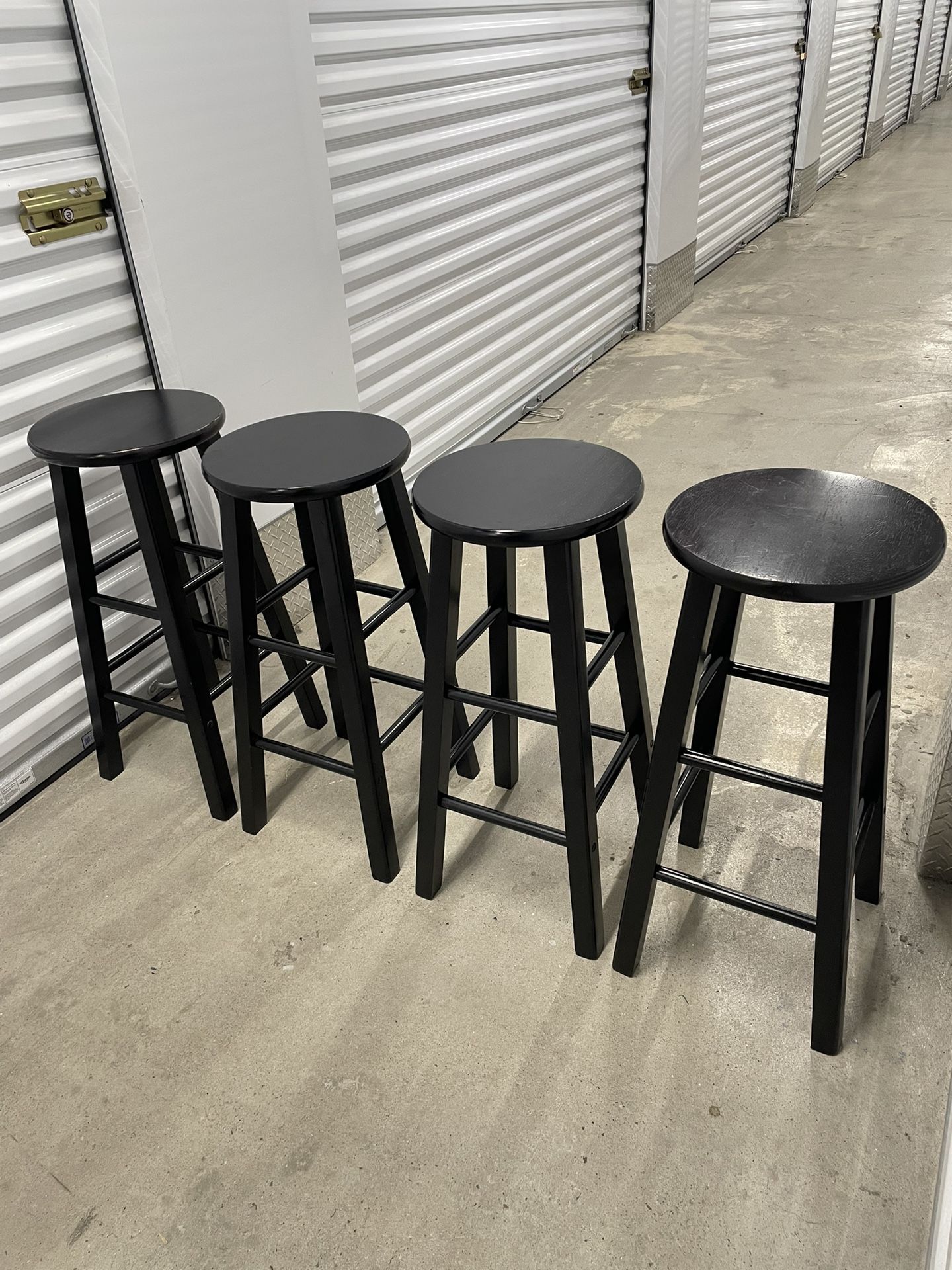 Winsome Element 29in Bar Stool Set, Black Finish, Solid Wood, Modern Design