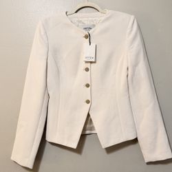 🤍 BLAZER ARITZIA CREPETTE – COLOR MARFIL / BLANCO