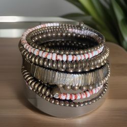 Vintage Copper Wrap Memory Bracelet 