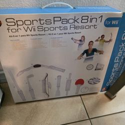 Wii Console With Sports Pavk 8 In 1 For Wii Sports Resort.