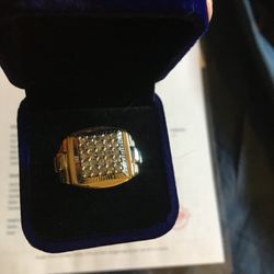 10K Gold Rolex Design Diamond Ring