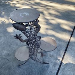 Lizards Flower Pot Holder Metal 