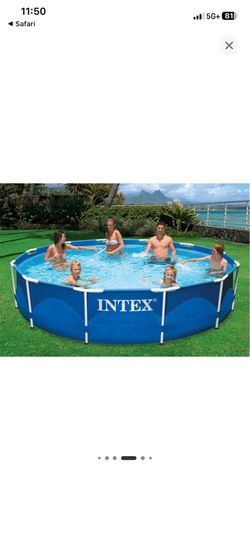 Intex: METAL FRAME Ground Pool Set. Filter included!