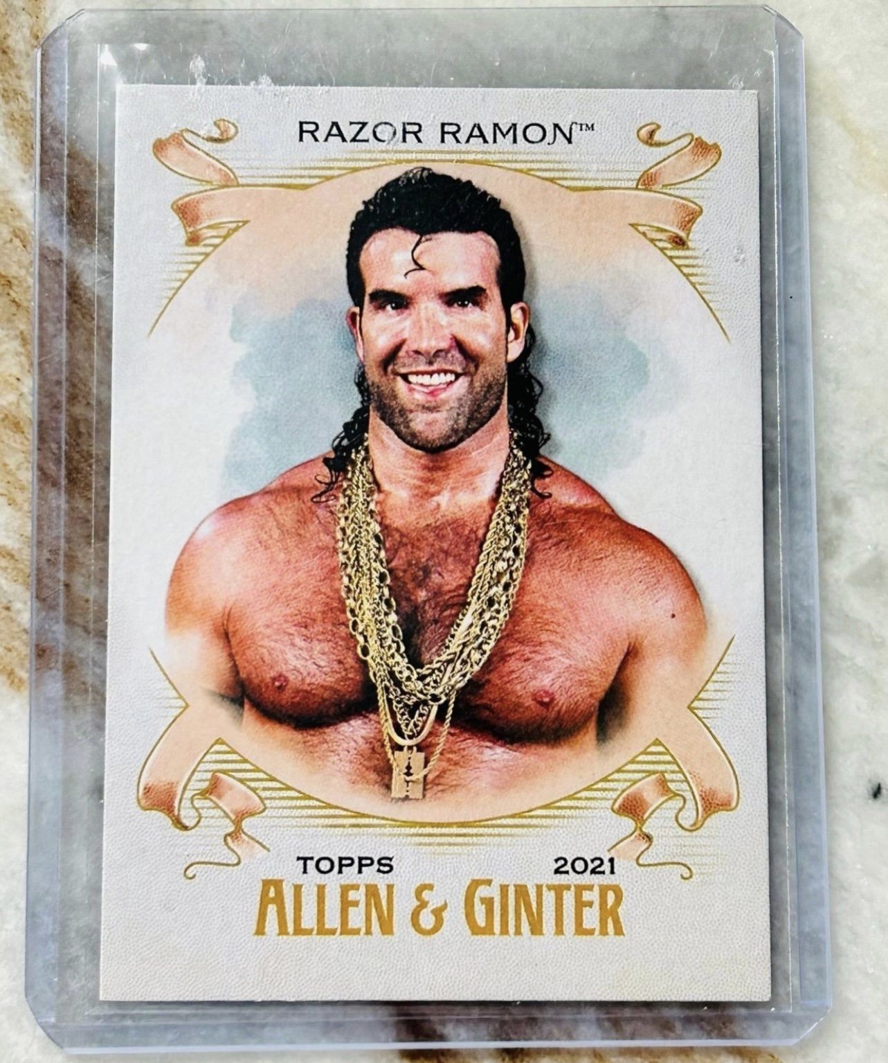 2021 Topps Heritage Allen & Ginter WWE #AG-16 Razor Ramon Wrestling Card
