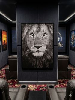 🦁 Breathtaking Lion "King" Framed Wall Art 🦁