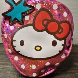 New Sanrio Hello Kitty Sparkle Strawberry Clip Bag Coin Purse