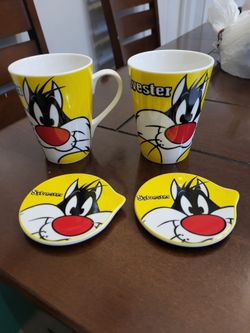  Vintage Warner Bro. Mug And Saucer Set 