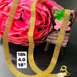 18k REAL PURE SOLID PAWNABLE SAUDI GOLD CHAIN