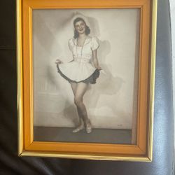 Antique 1938 Pin Up Girl Original Photograph 