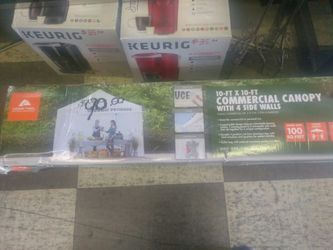 10ft x 10ft commercial canopy with 4 side walls.