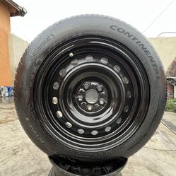 1 GOOD USED TOYOTA COROLLA SPARE TIRE 16X6 1/2 5X100 205/55R16 CONTINENTAL TIRE $45 PICKUP ONLY 