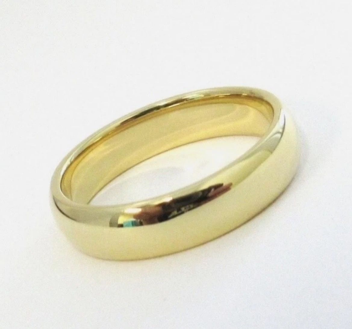 Tiffany 18k Solid Gold Wedding Band Width 4.5 Size 8 With Box