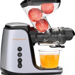 Cold Press Juicer, 3.6 Inch Double Large Feed Chute Juicer Machines, High Juice Yield, 3 Masticating Juicer Modes, Easy to Clean Slow Juicer with 200W