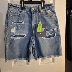 Womens Distressed Shorts, Size 5